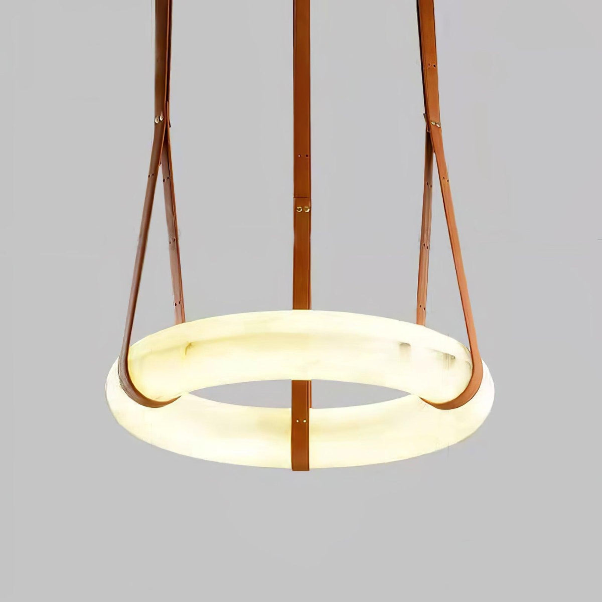 Lixor Alabaster Chandeliers Ring Leather Strap Version A