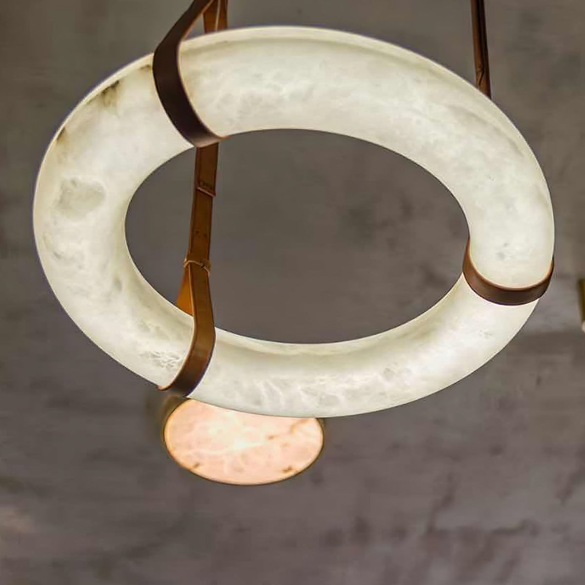 Lixor Alabaster Chandeliers Ring Leather Strap Version A