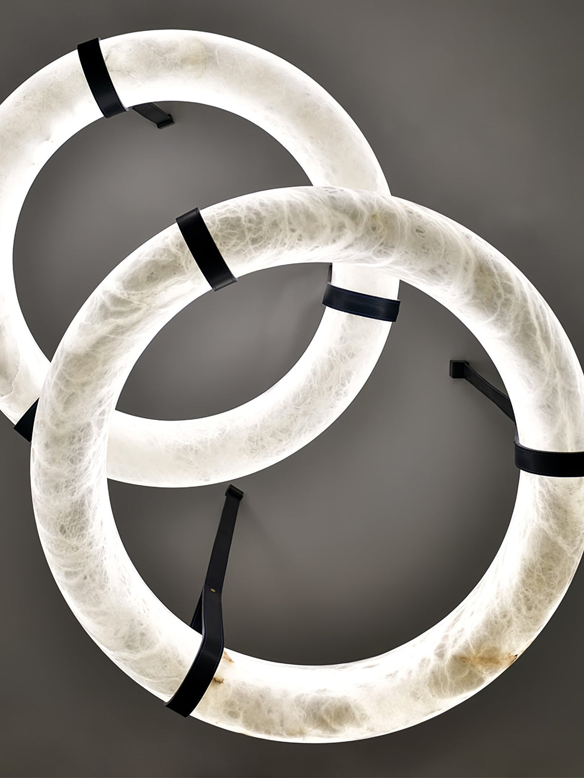Lixor Alabaster Chandeliers Ring Leather Strap Version A