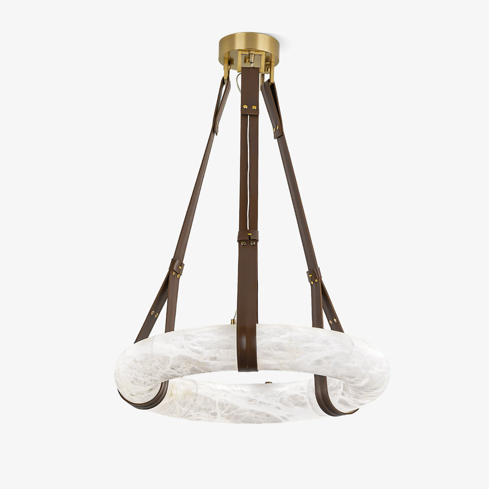 Lixor Alabaster Chandeliers Ring Leather Strap Version A