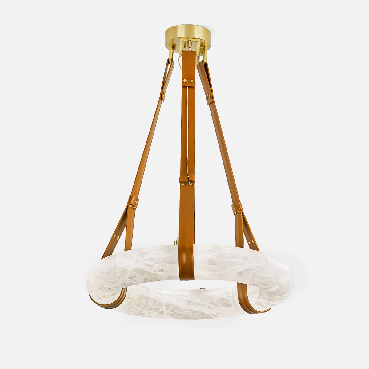 Lixor Alabaster Chandeliers Ring Leather Strap Version A