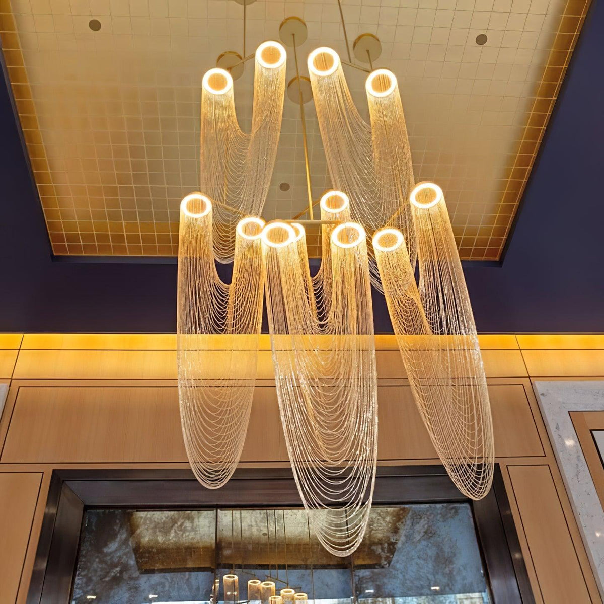 Apsht Pendant Light Copper Chain Sculptural Modern