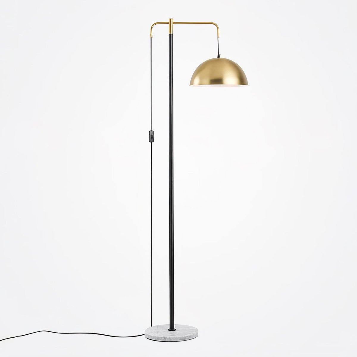 Lumirette Brass Arc Floor Lamp