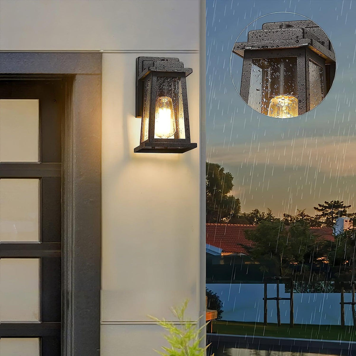 Vevelir Vintage Industrial Outdoor Lantern Wall Lamp