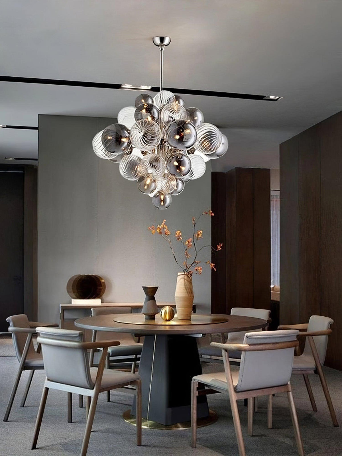 Eirorira Chandelier Pallocino Chrome Glass Ball