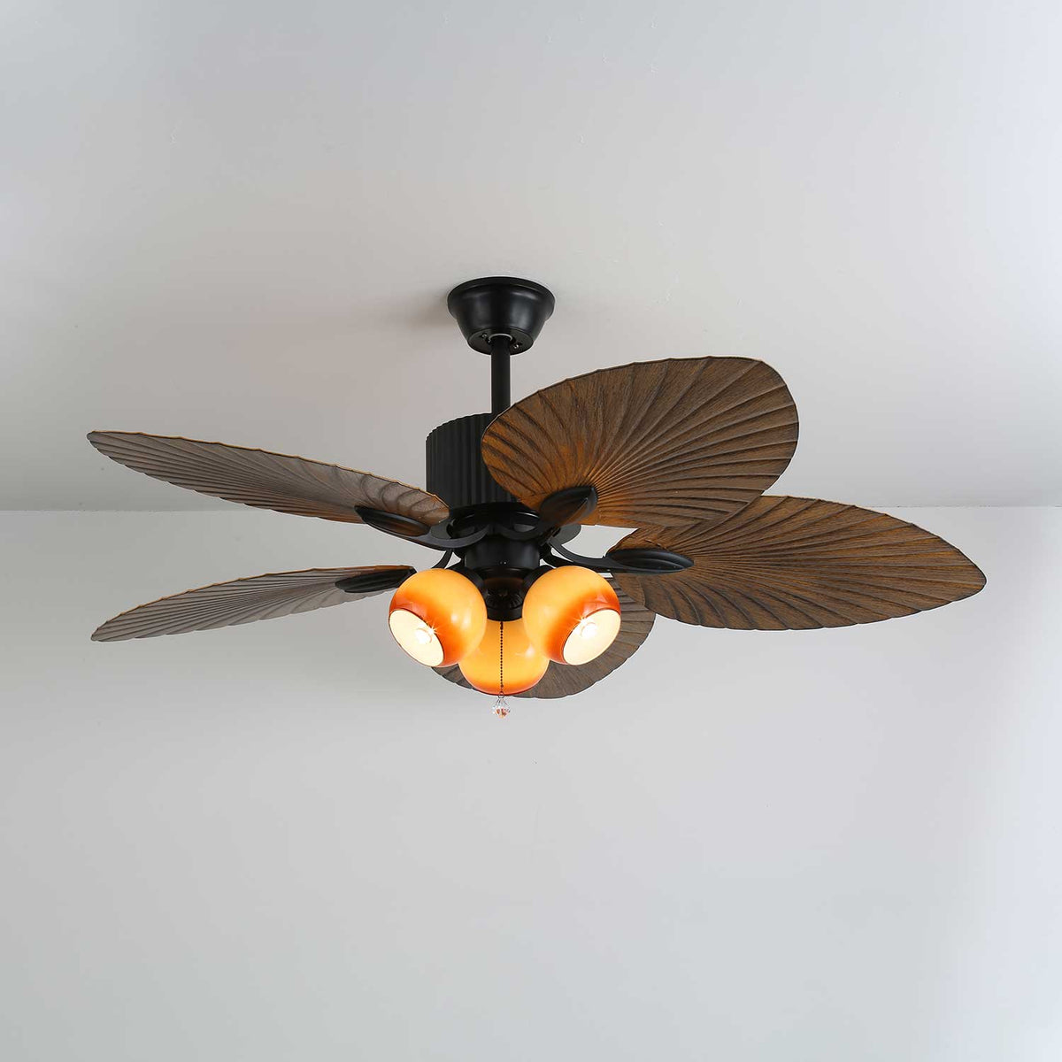 Avinionis Palm Whisper Vintage Wood Ceiling Fan Light