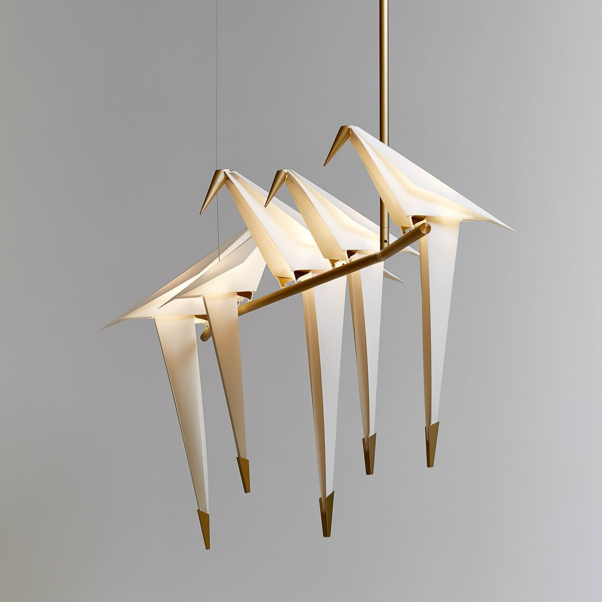 Lunuian Chandelier Paper Crane Bird Sculptural LED