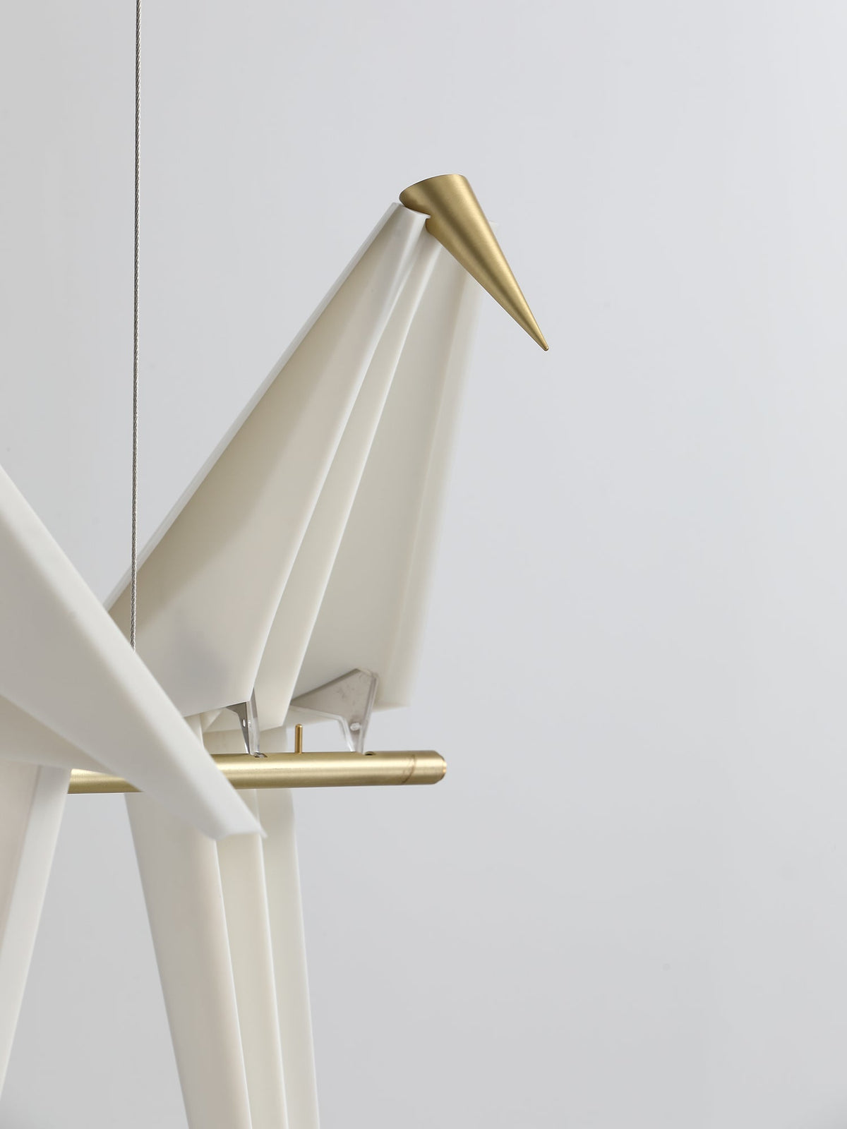 Lunuian Chandelier Paper Crane Bird Sculptural LED