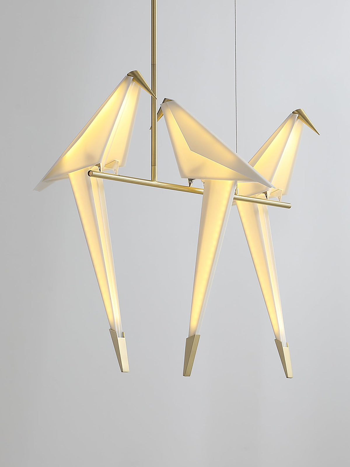 Lunuian Chandelier Paper Crane Bird Sculptural LED