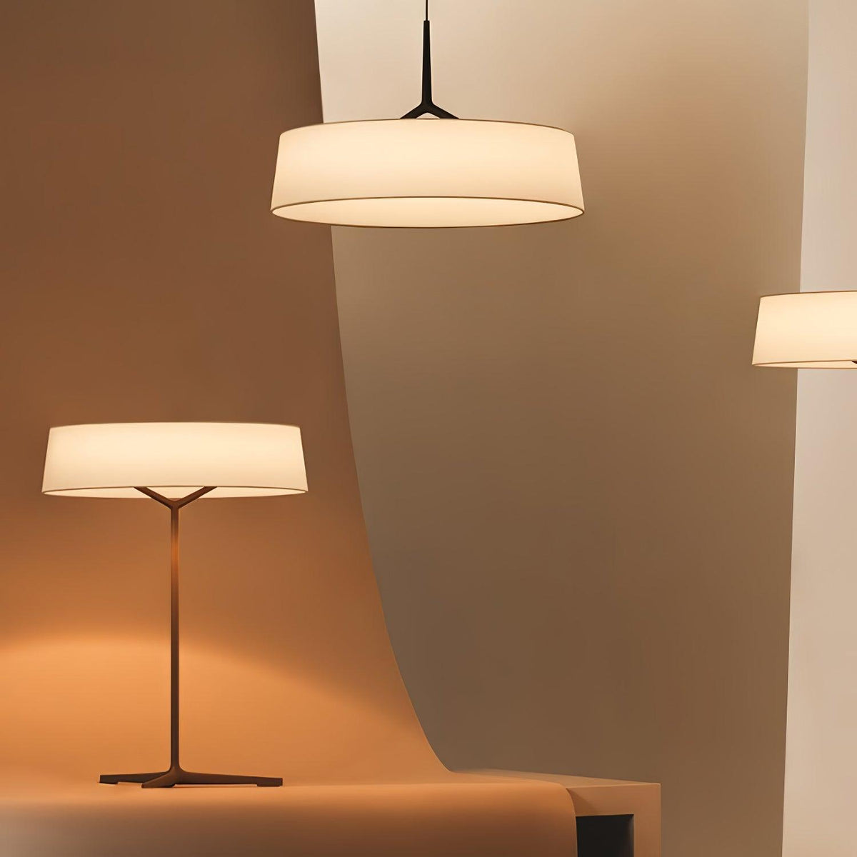 Linivira Fabric Scandinavian Table Lamp