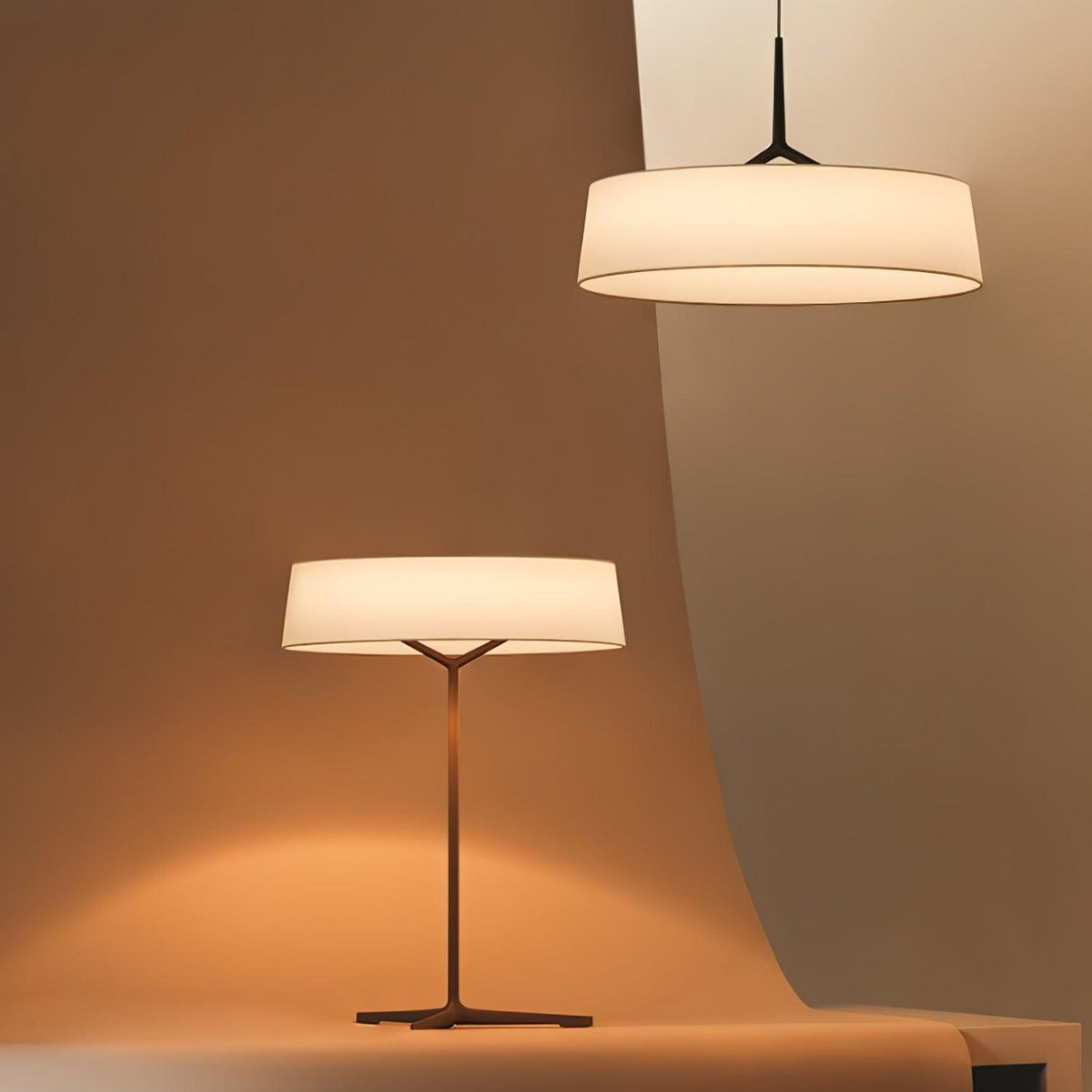 Linivira Fabric Scandinavian Table Lamp