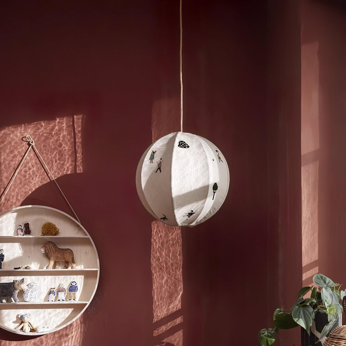 Wacell Art Textile Swag Fabric Pendant Lamp