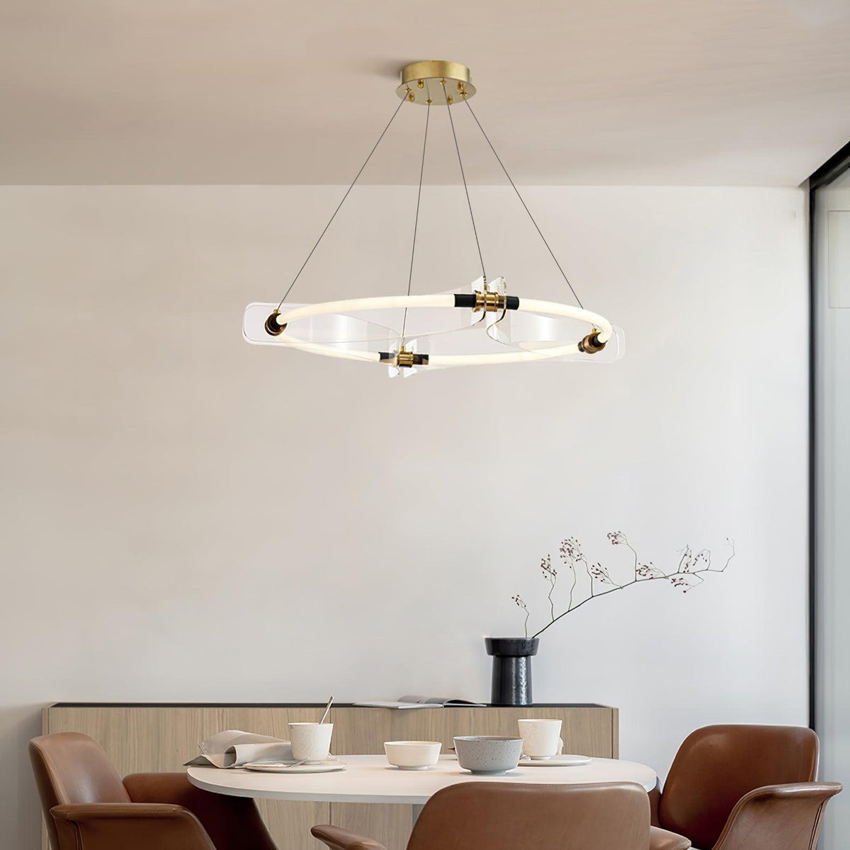 Casanine Chandelier Acrylic Gold Dining
