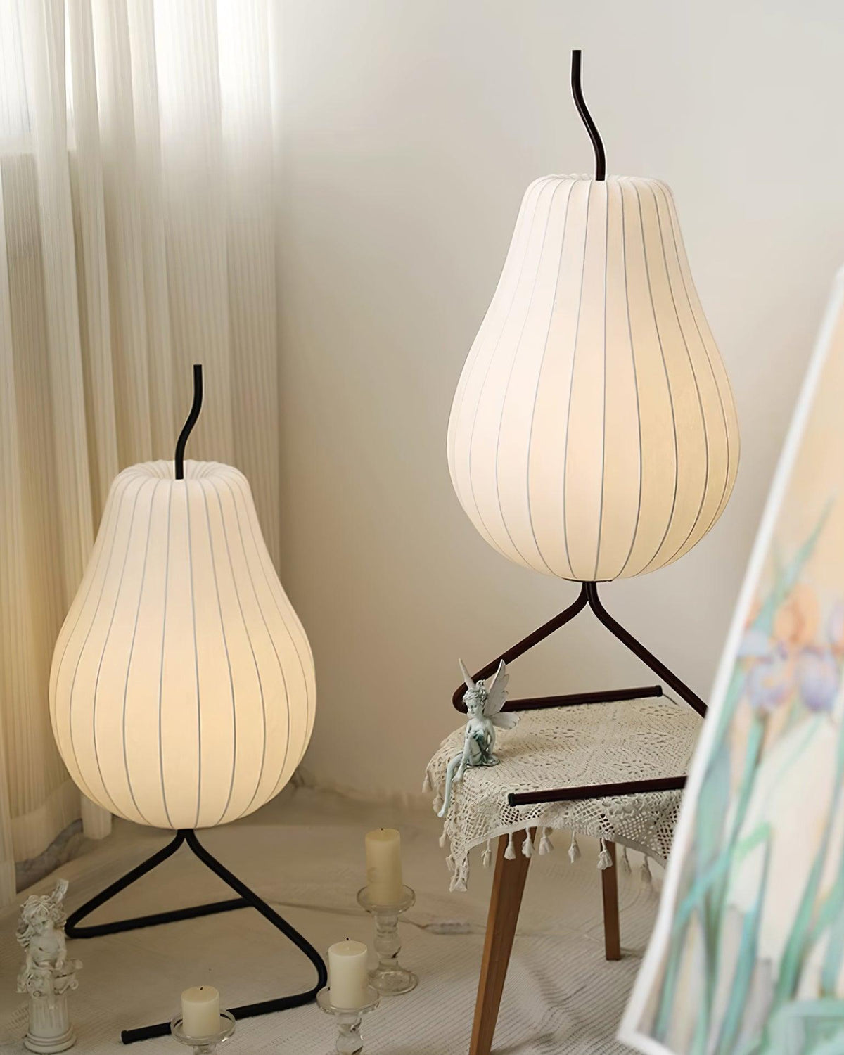 Calerielle Minimalist Pear Floor Lamp