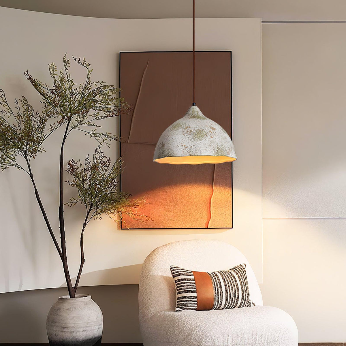 Moss Minimalist Wood Pendant Light