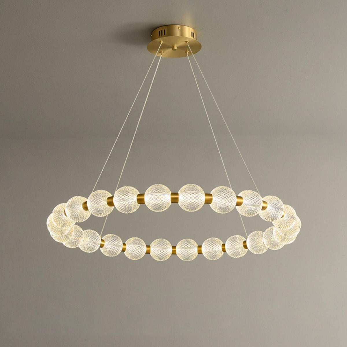 Soleena Chandelier Pearl Gold Ring Elegant