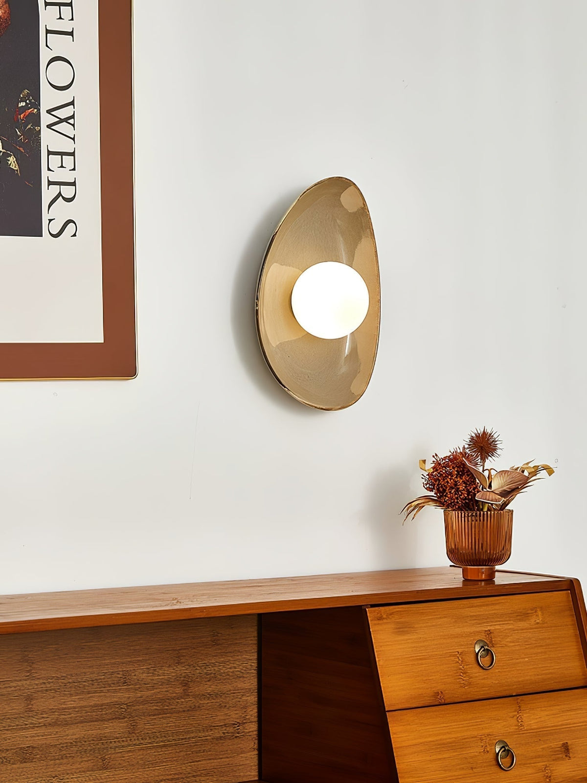 Ertalila Elegance Pebble Disc Ceramics Wall Light