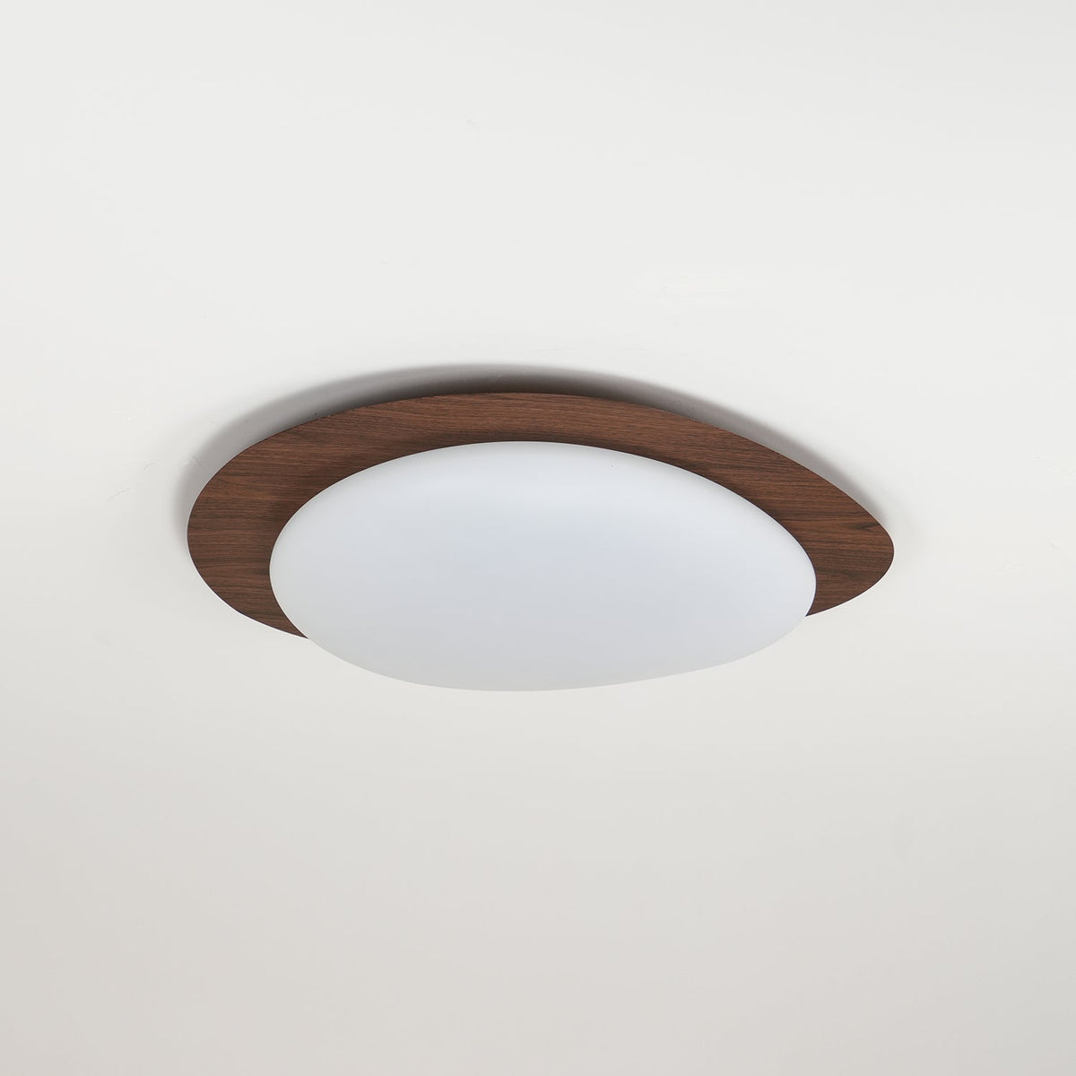 Olivier Pebble Walnut Ceiling Light