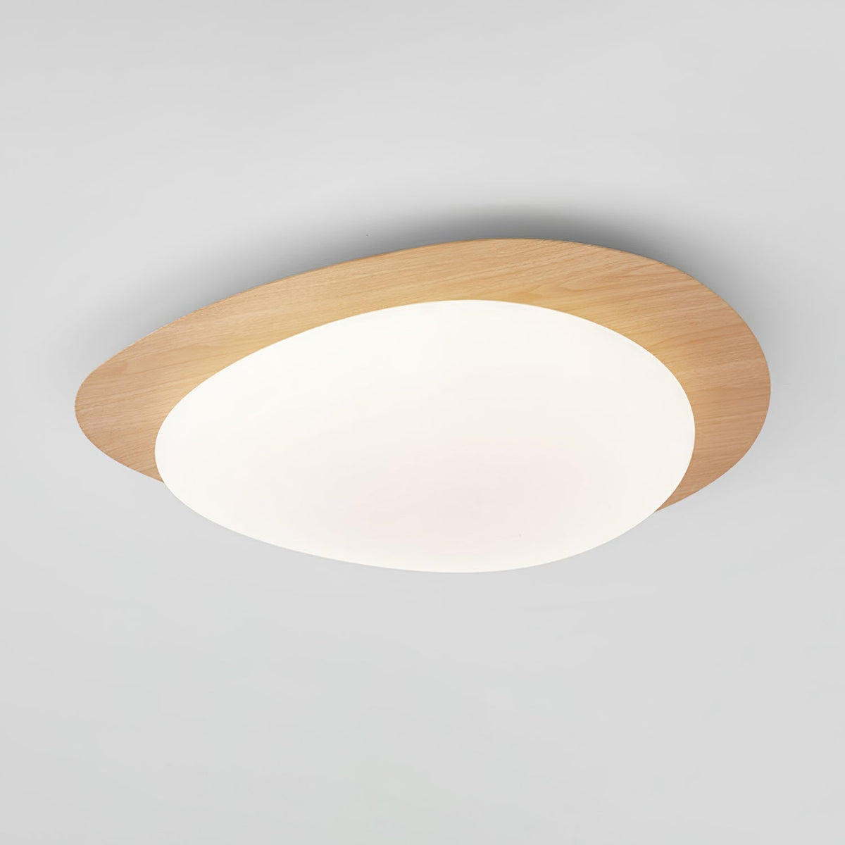 Olivier Pebble Walnut Ceiling Light