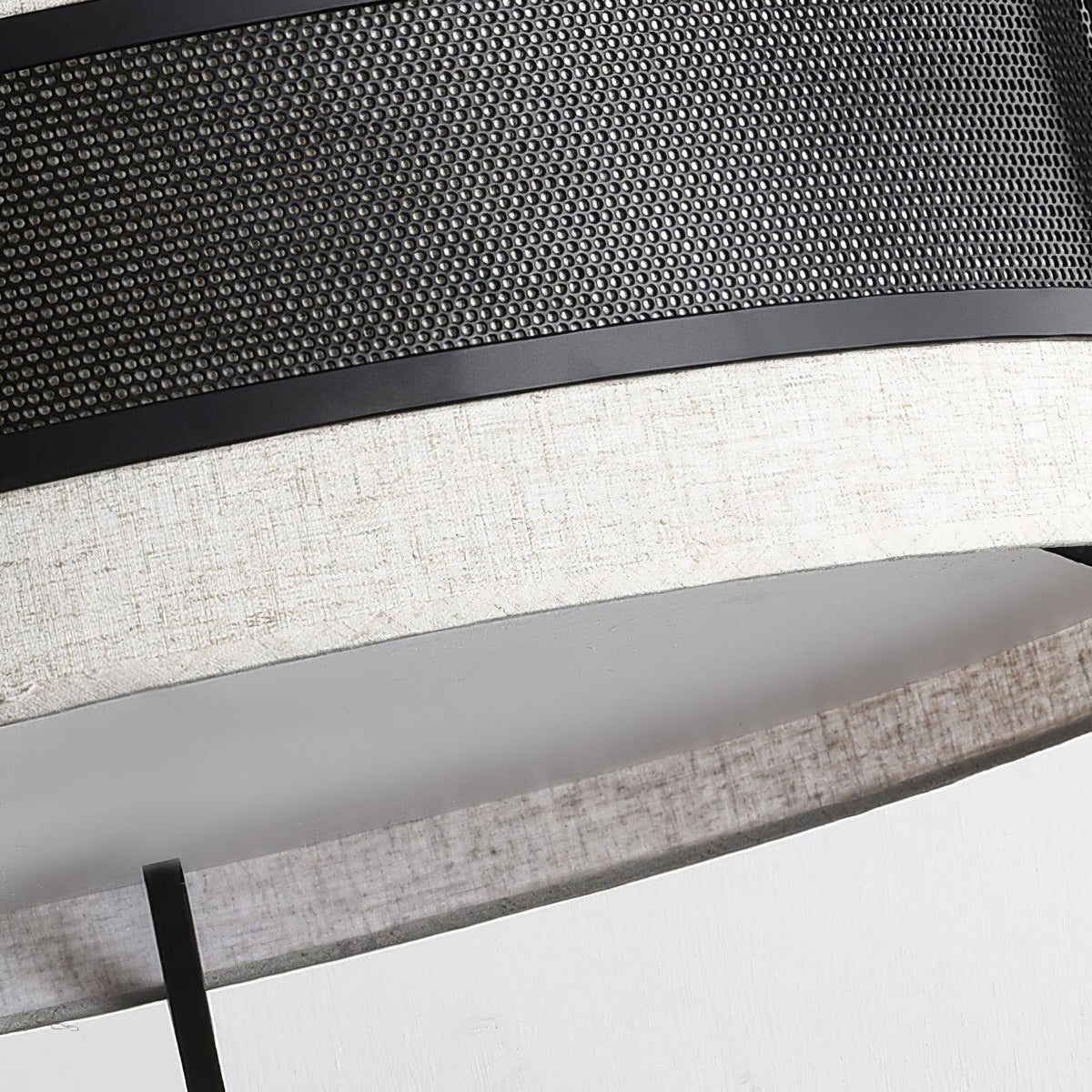 Rivanora Chandelier Pedesina Black Mesh LED