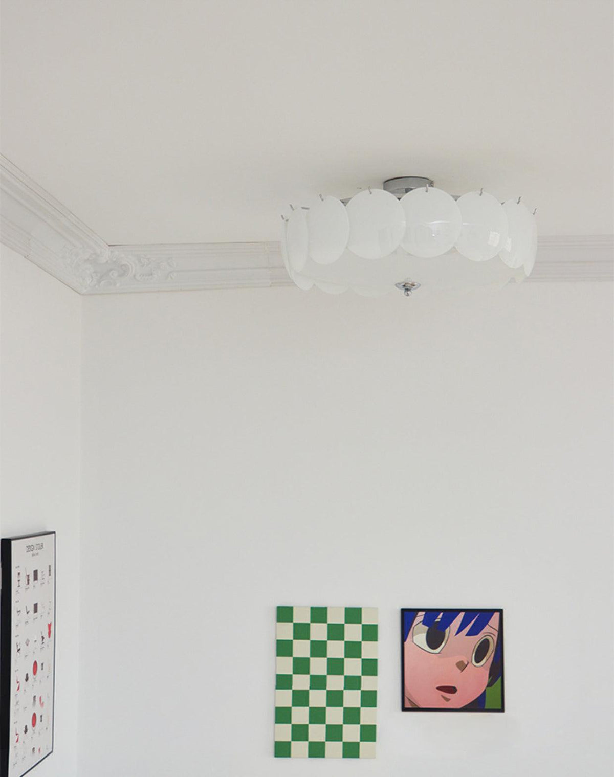 Brolin Ceiling Light Glass Glamorous Ripple