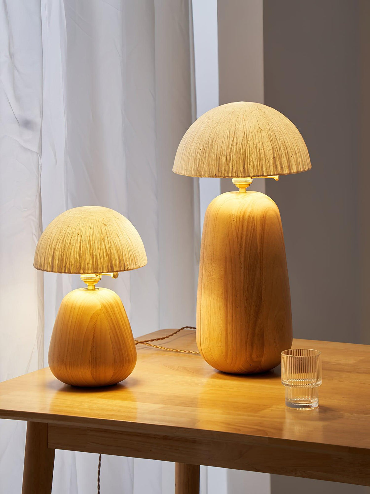 Elugan Organic Wood Table Lamp