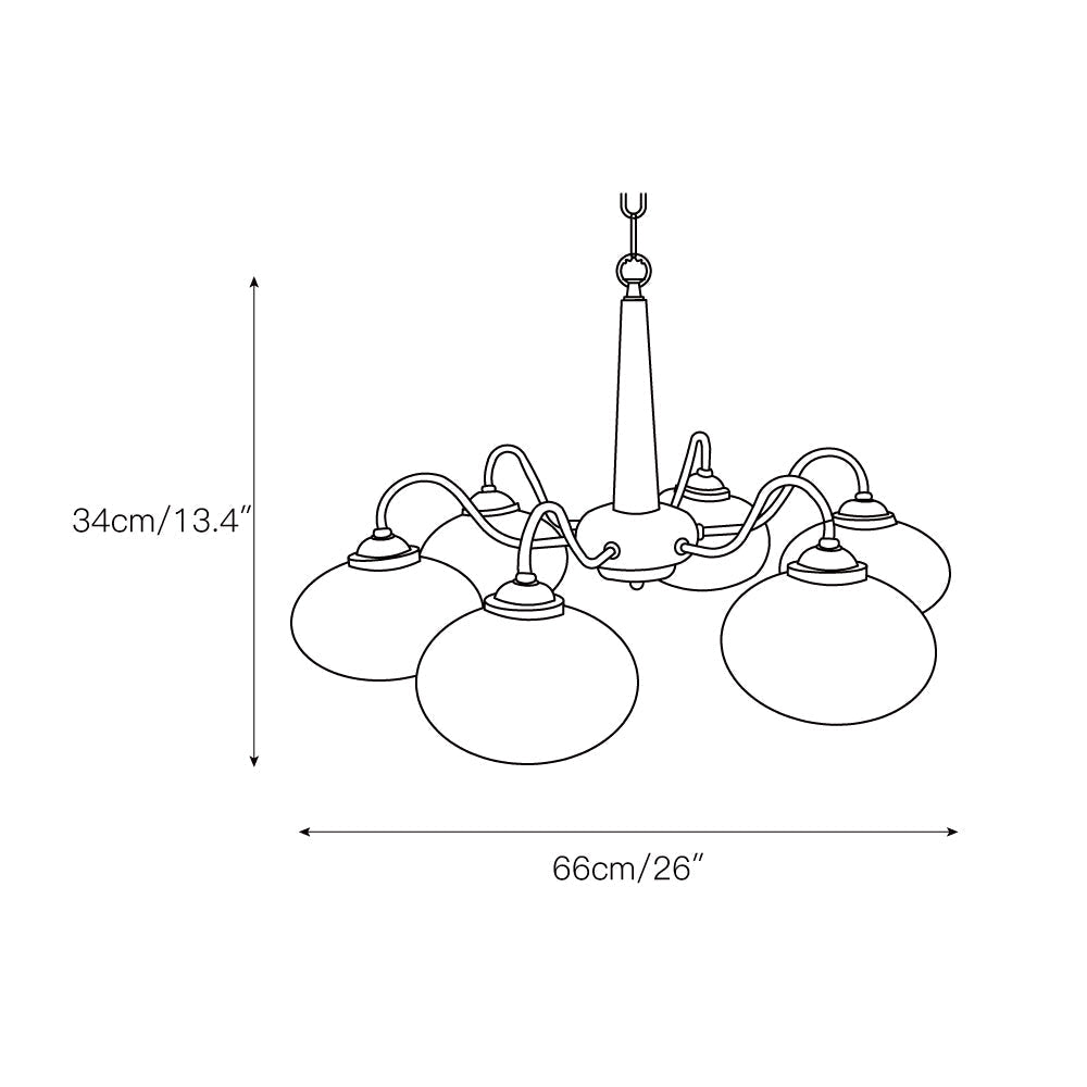 Waian Persimmon Chandelier