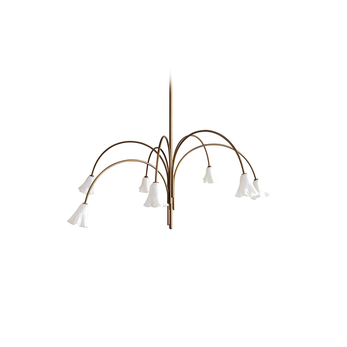 Lioreriel Chandelier Blossom Petal Glass Arms
