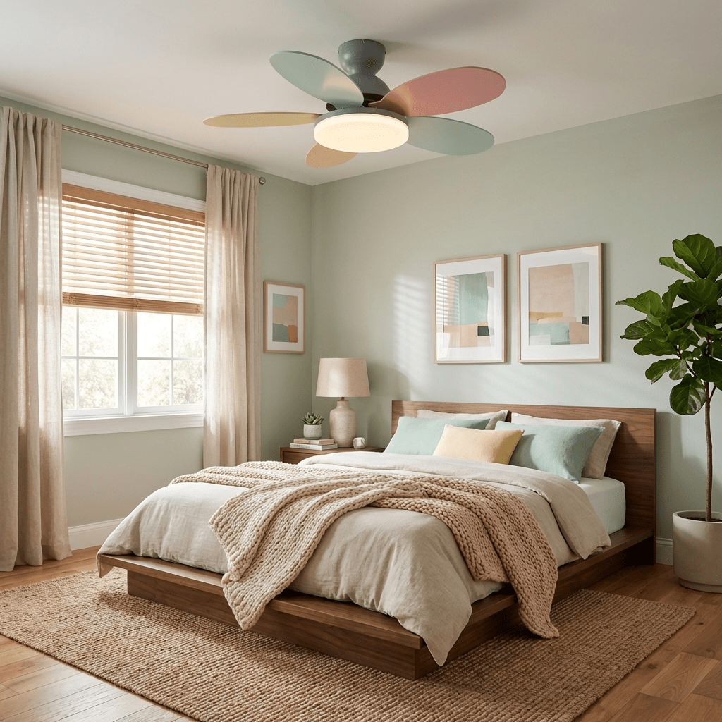 Hoda Wood Ceiling Fan Light