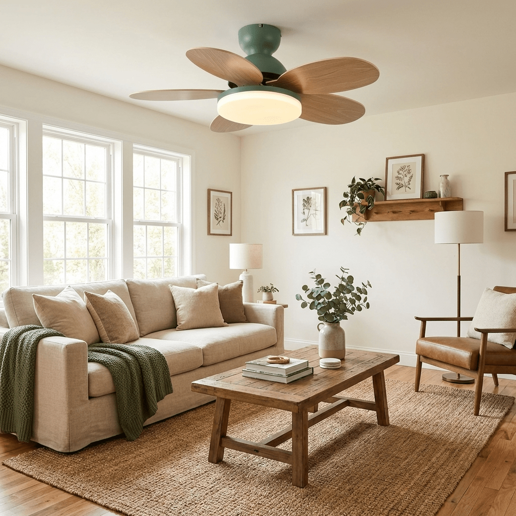Hoda Wood Ceiling Fan Light