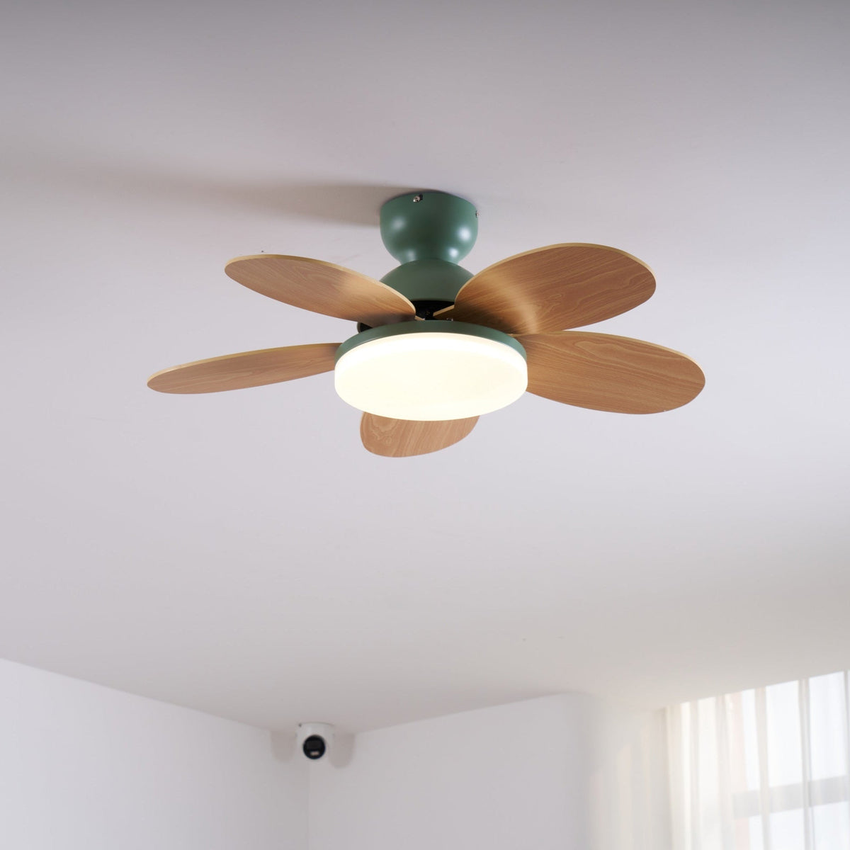Liora Colorful Wooden Kids Ceiling Fan Light
