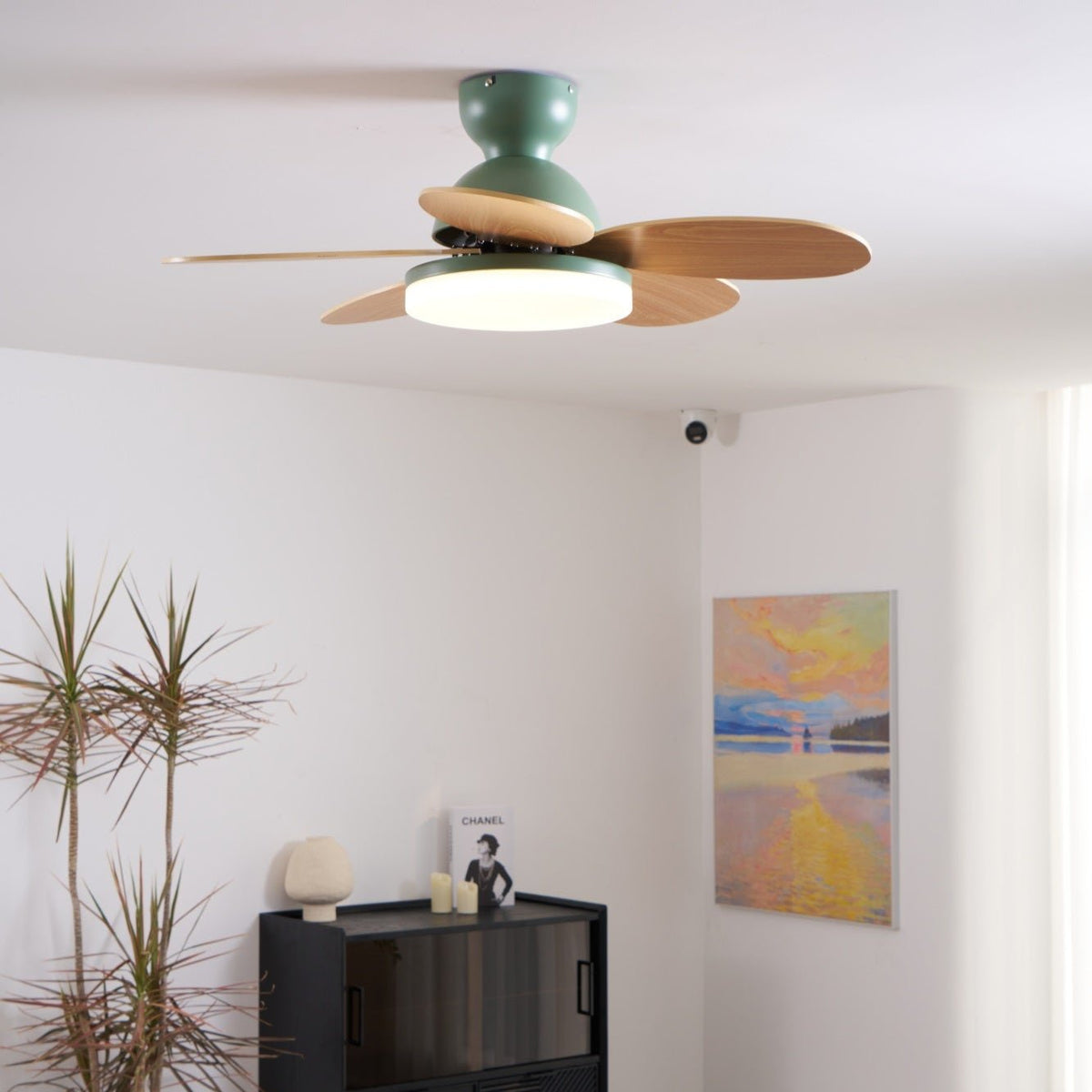 Hoda Wood Ceiling Fan Light