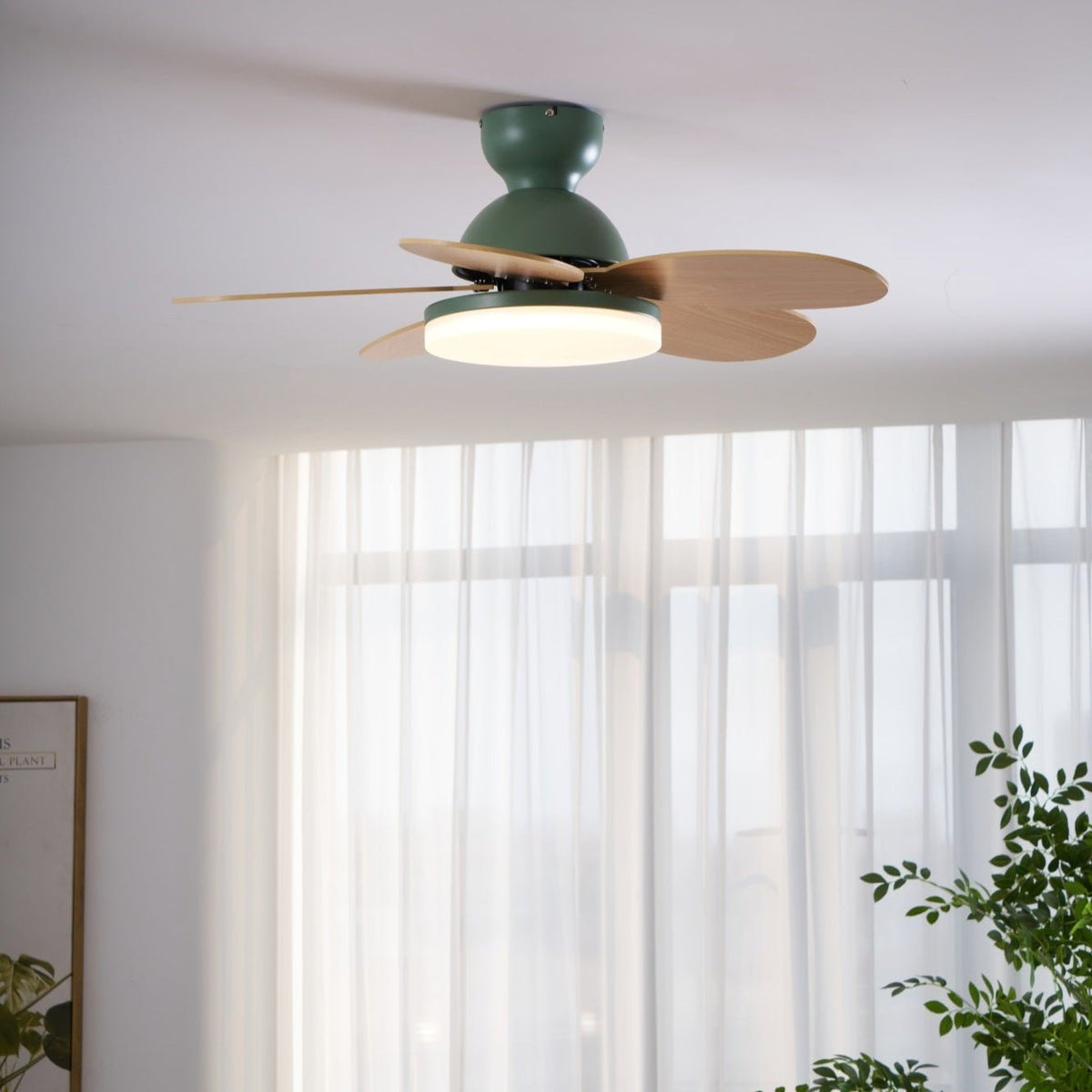 Lucien Morandi Metal Ceiling Fan Light