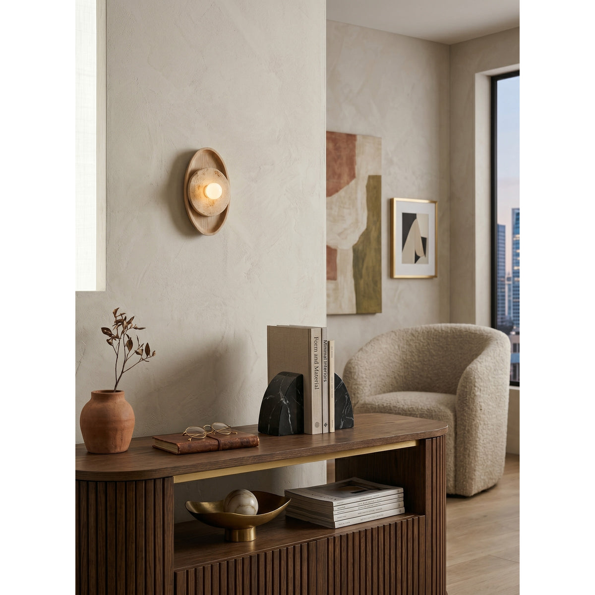 Lumenhart Travertine Wall Sconce