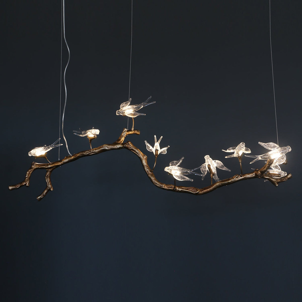 Dovemere Branch Bird Linear Chandelier