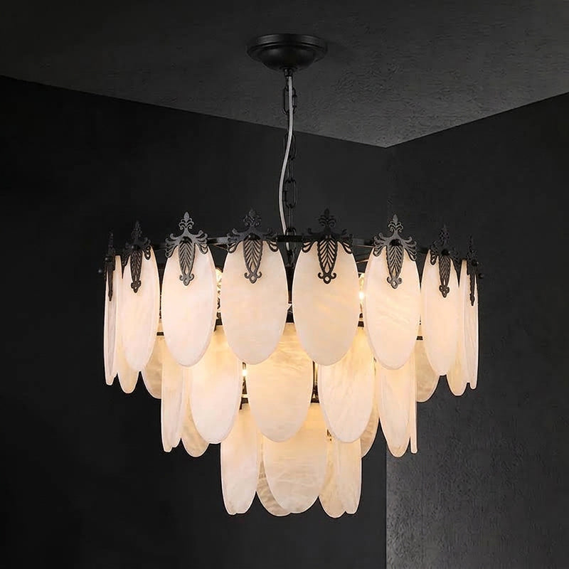 Fallowstone Botanical Alabaster Chandelier