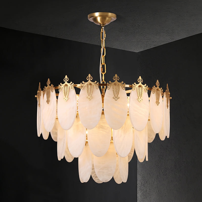 Fallowstone Botanical Alabaster Chandelier