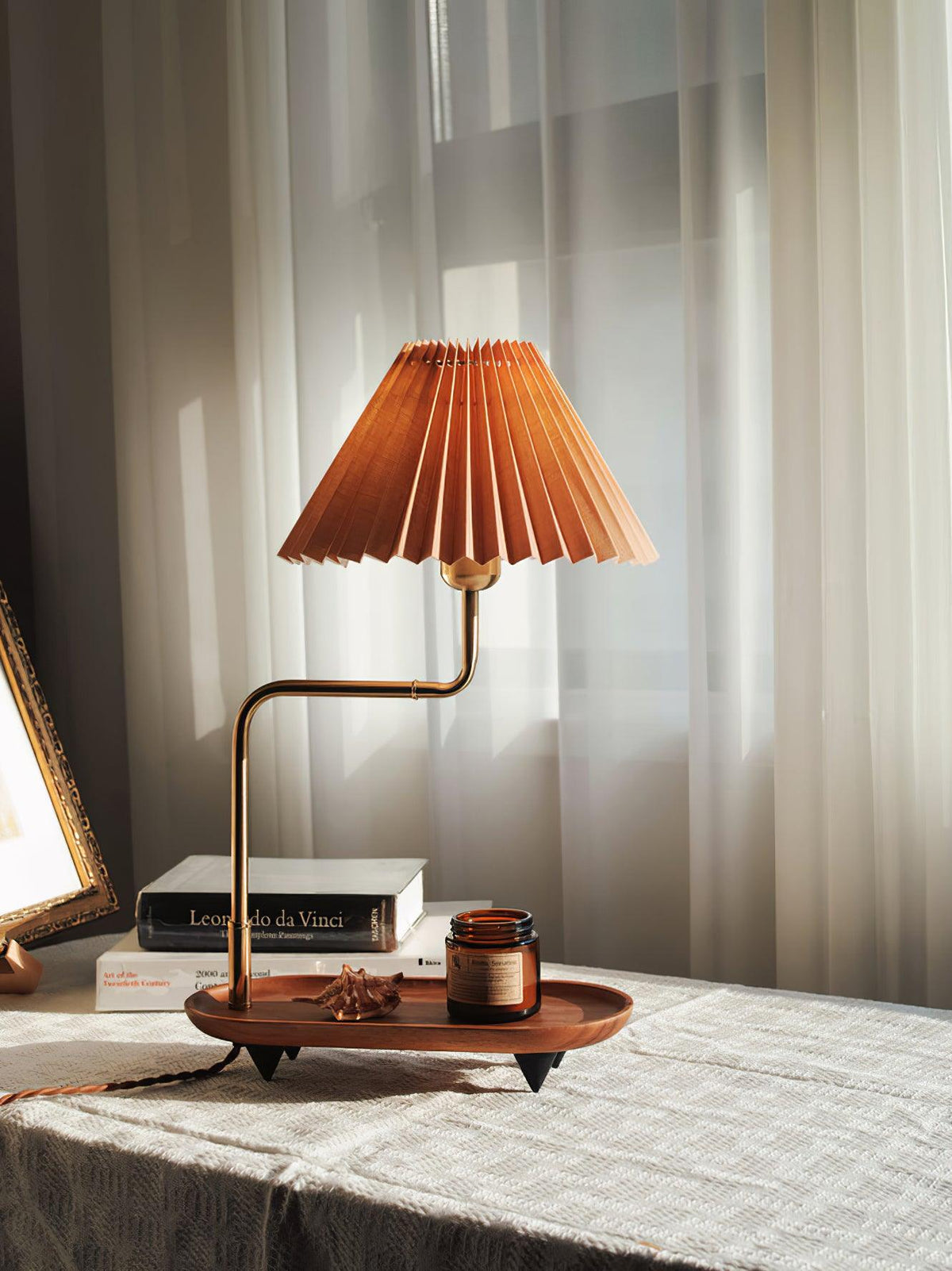 Rinenina Wooden Fabric Vintage Table Lamp