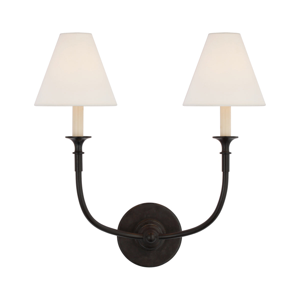 Silva Vintage Wall Lamp Fabric Black/White/Brass Arm