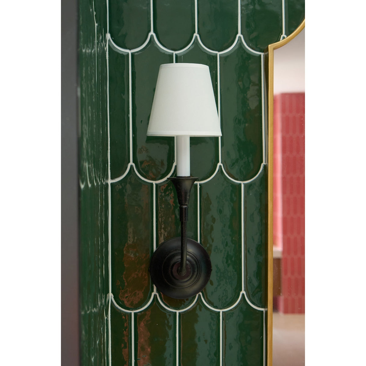 Cygnus Modern Minimalist Traditional Black Fabric Wall Lamp