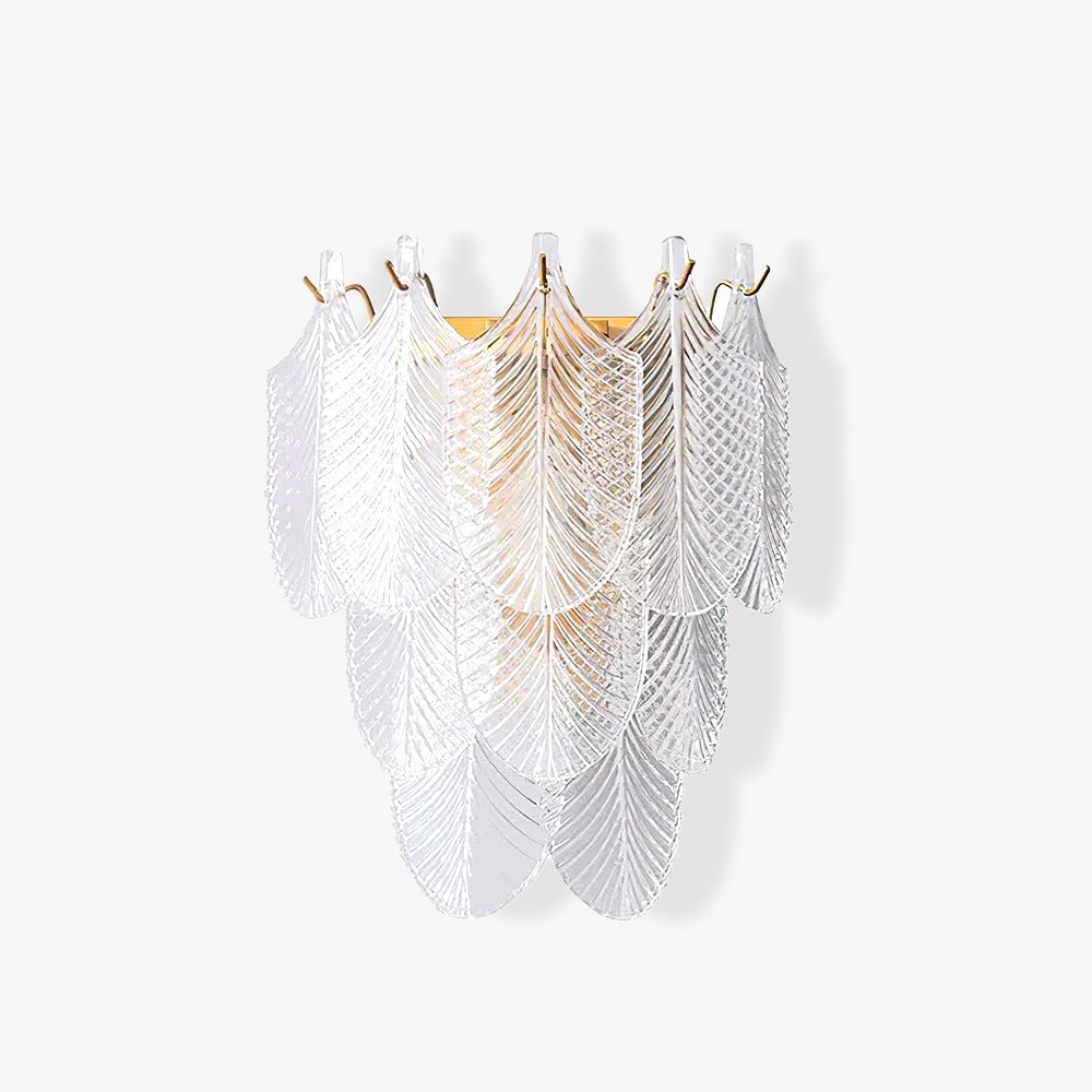 Eveno Metal Glass Leaf-inspired Wall Sconce