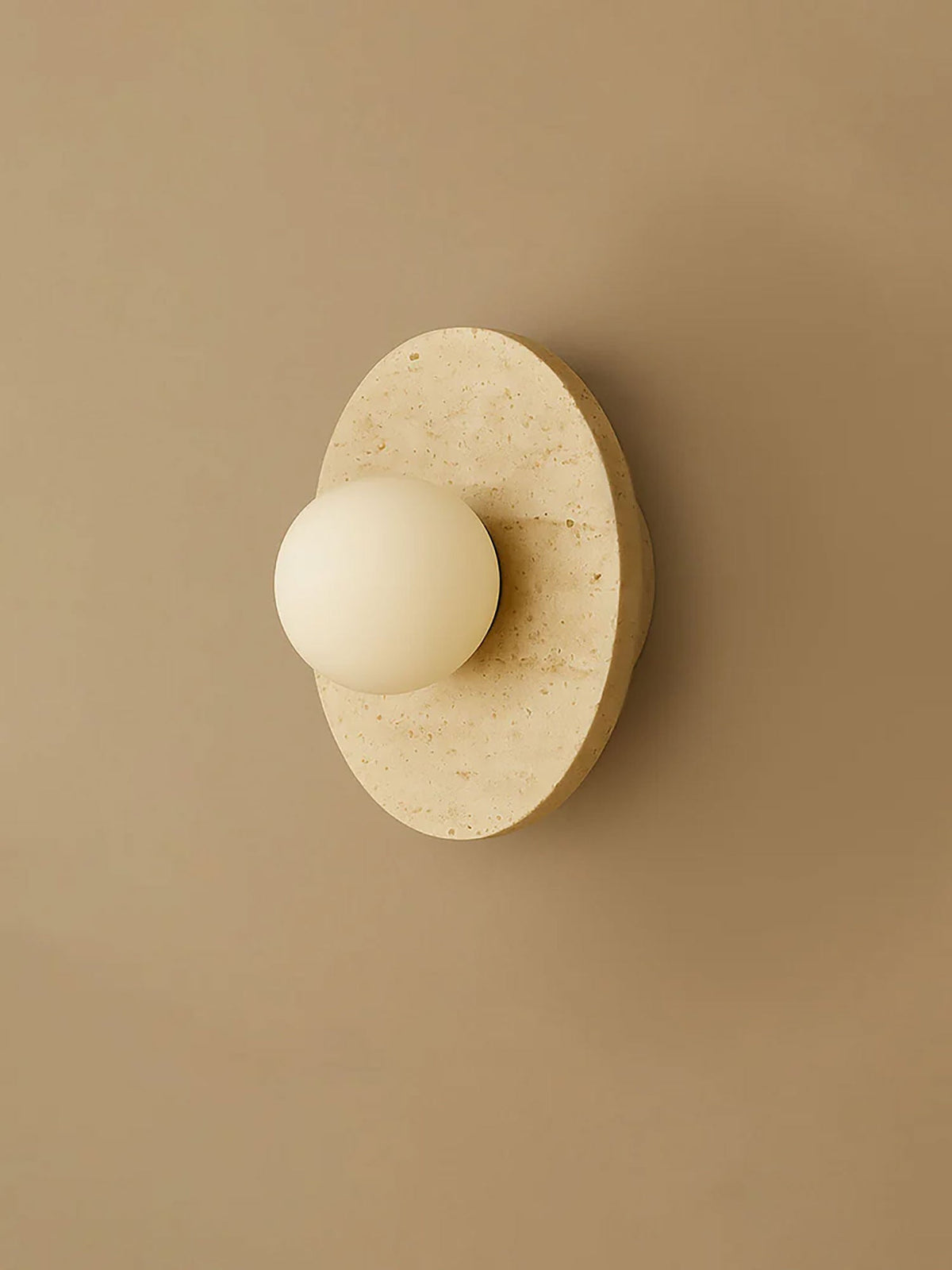 Neranenne Round Stone Disc Wall Sconce