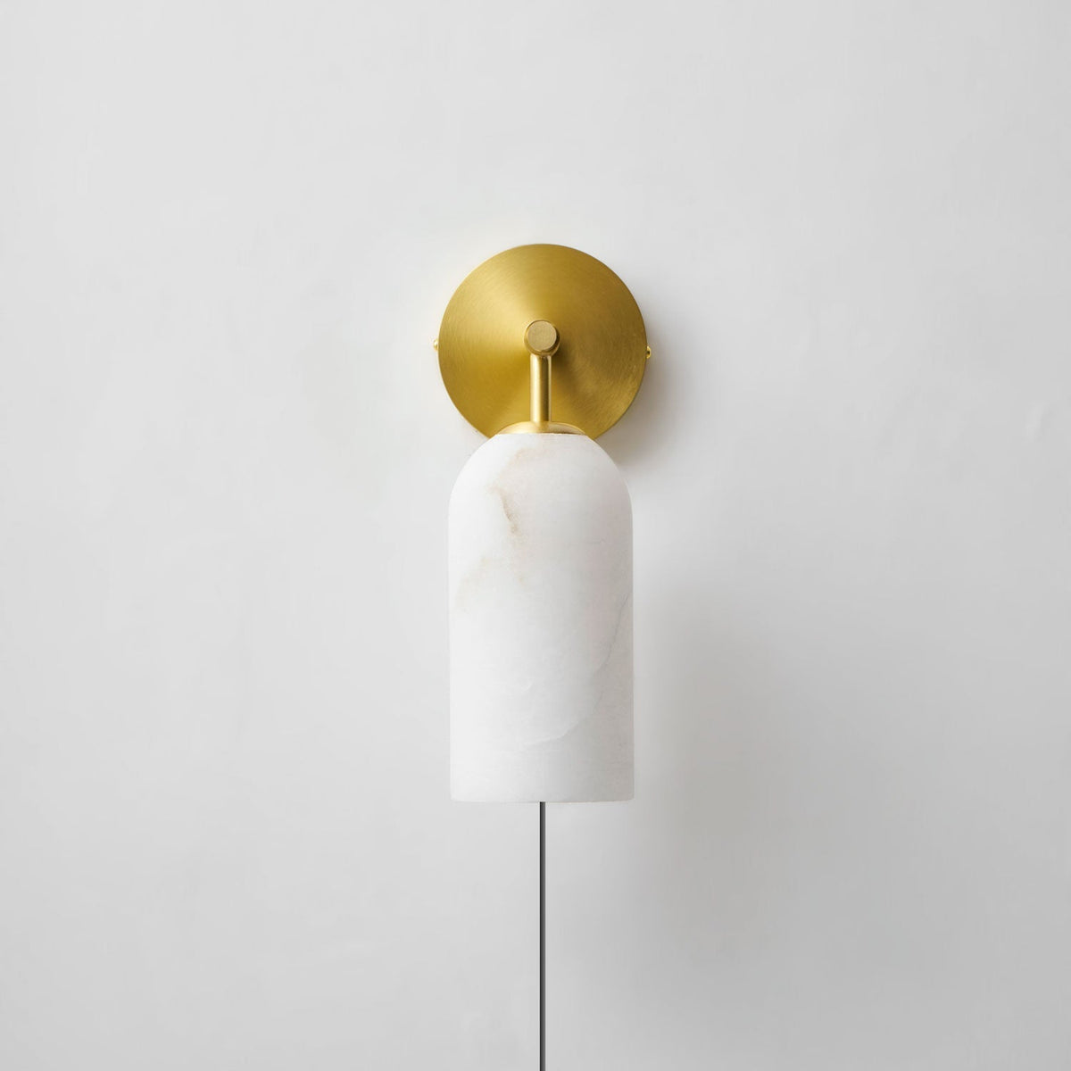 Zokel Pillar Alabaster Plug In Indoor Wall Light