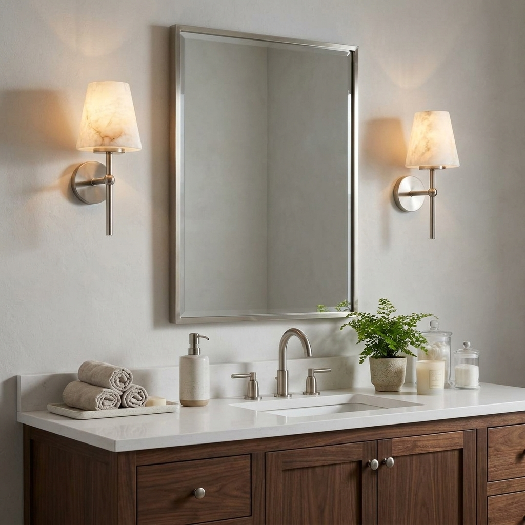 Stavermere Alabaster Wall Sconce
