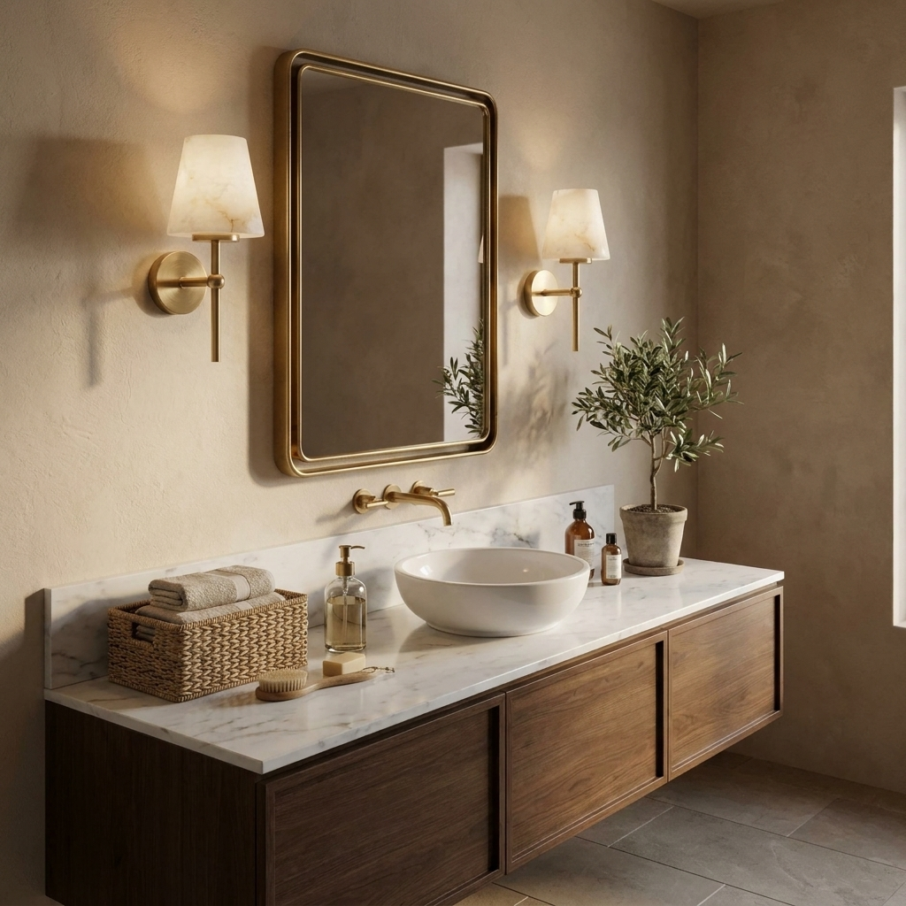 Stavermere Alabaster Wall Sconce