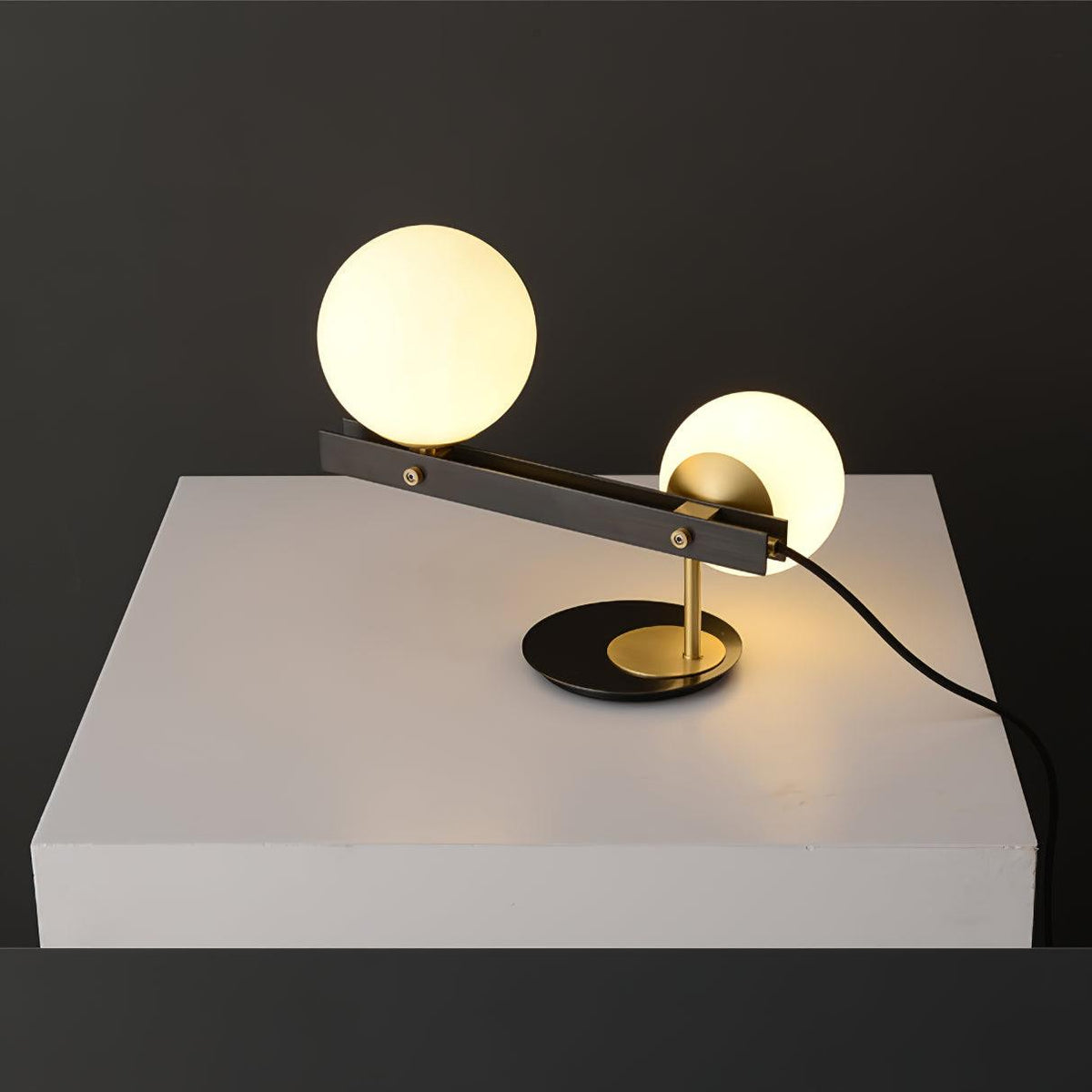 Veloella Contemporary Glass Table Lamp