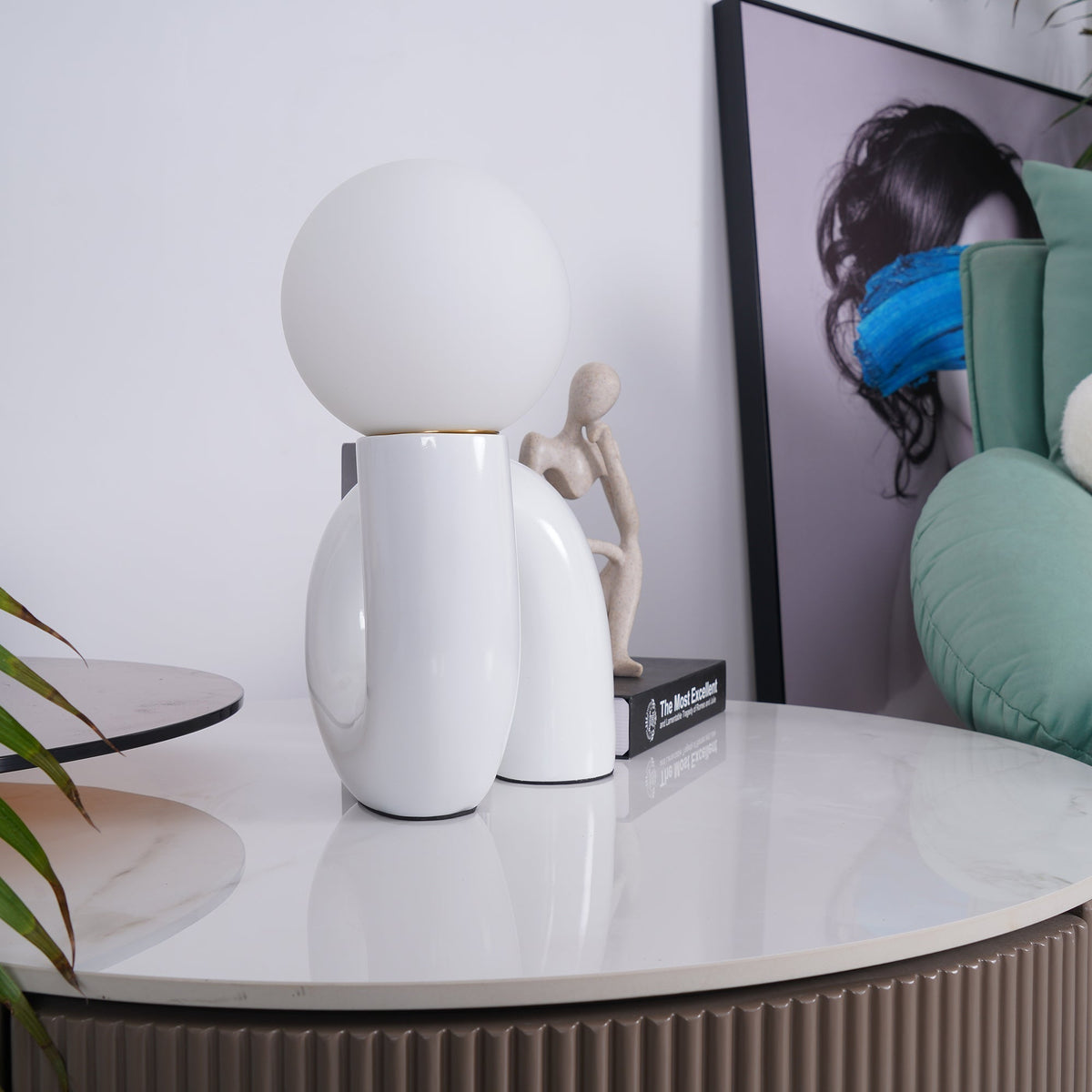 Soreeon Lamp Playful N Shape All White