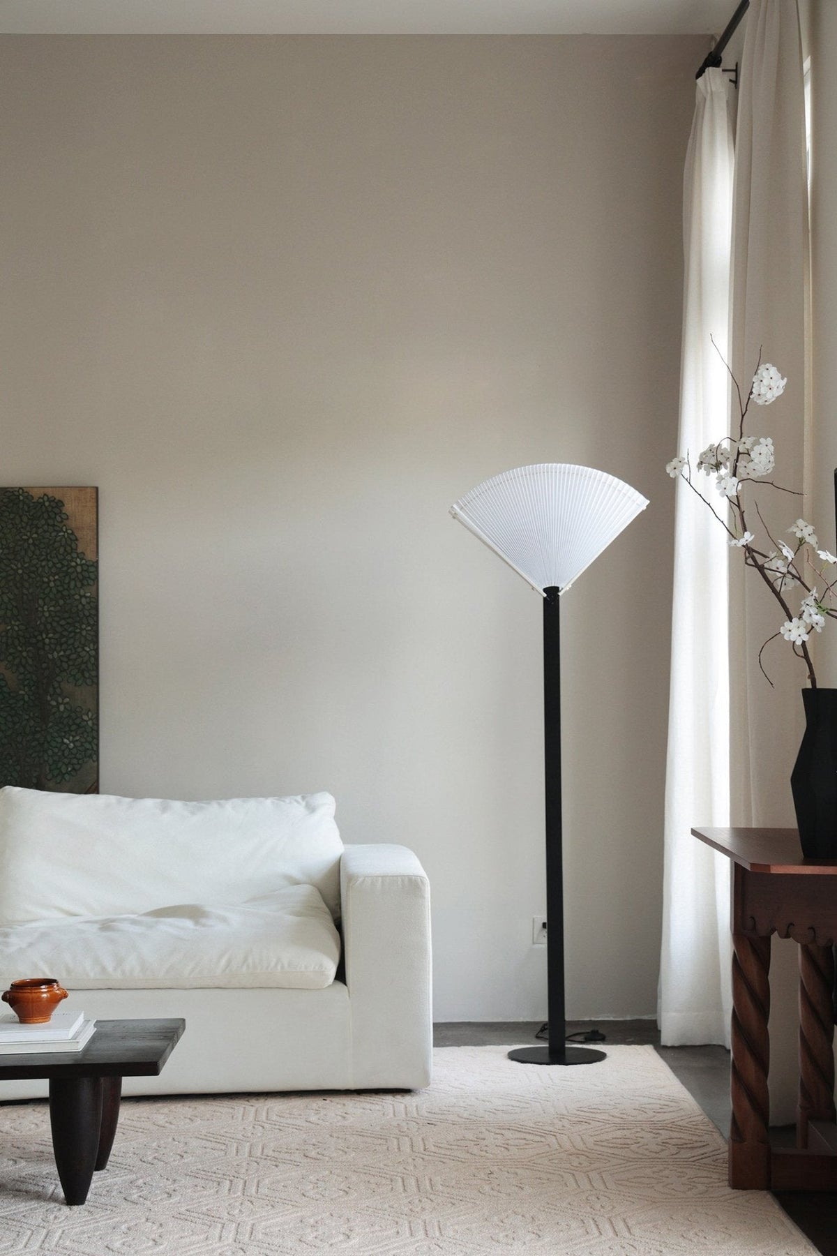 Pleated Fan Floor Lamp