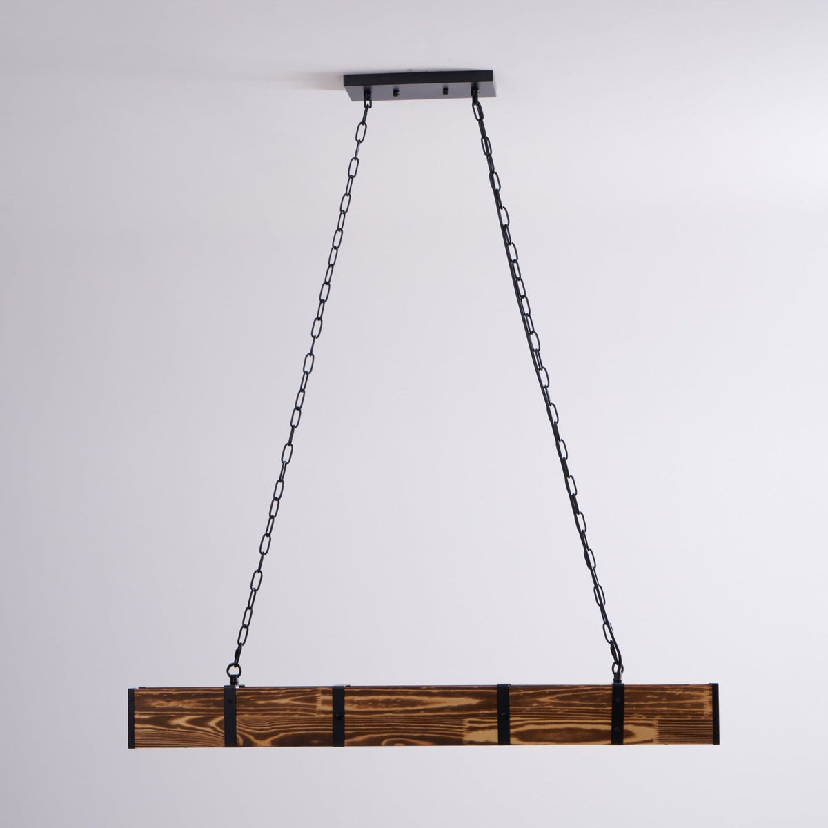 Aldelena Chandelier Pleva Linear Natural Wood