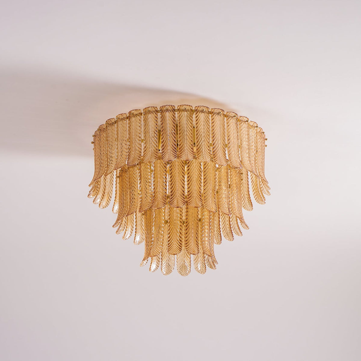 Himio Glass Flush Mount Ceiling Light